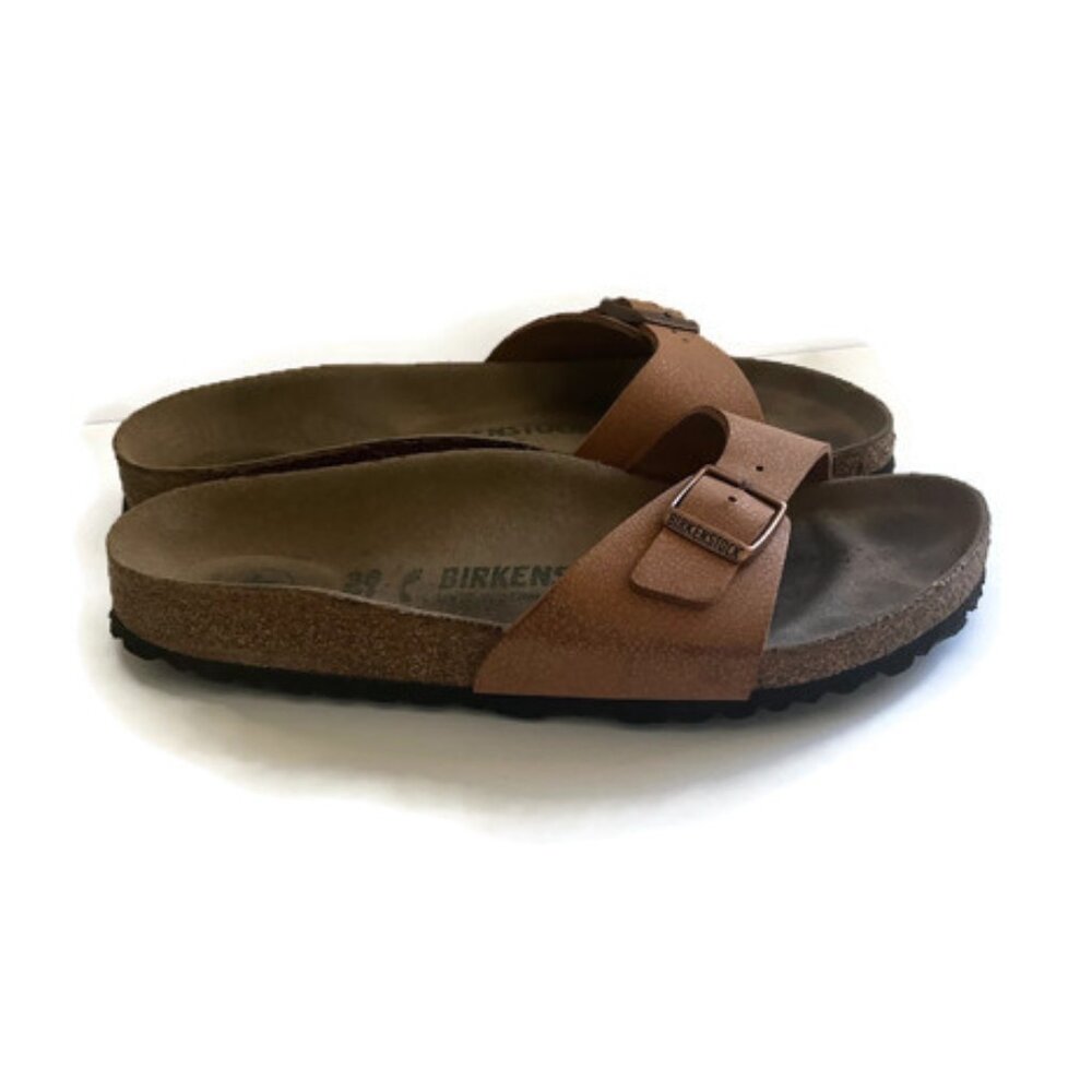 Birkenstock Tan Slide Sandals - Picture 3 of 6